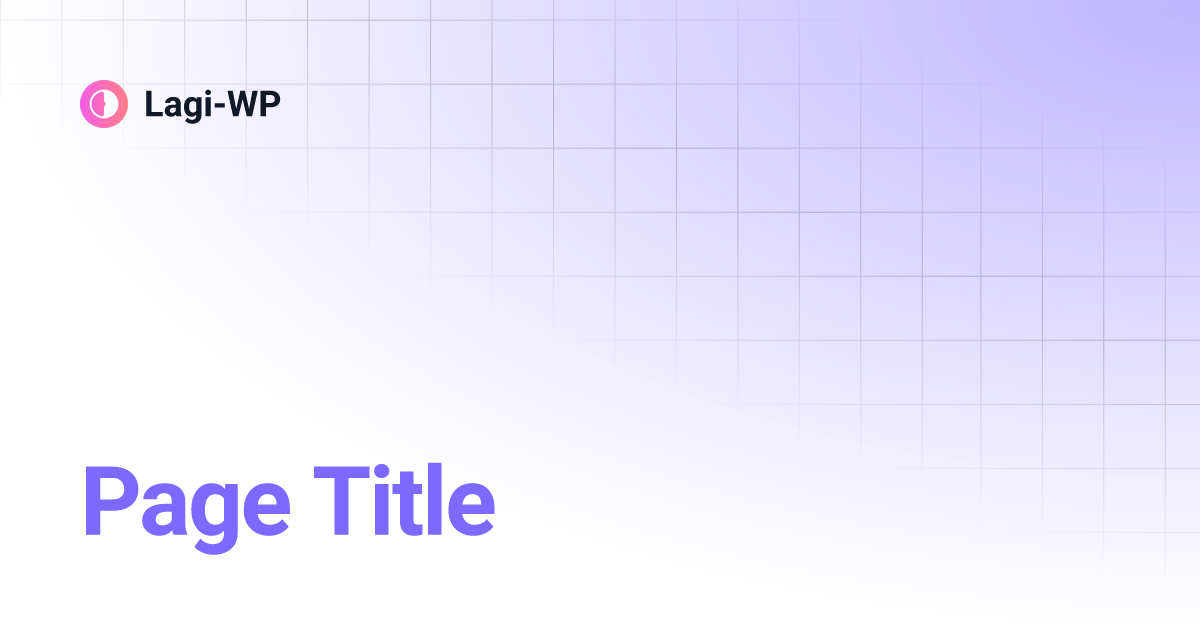 Page title lagi wp